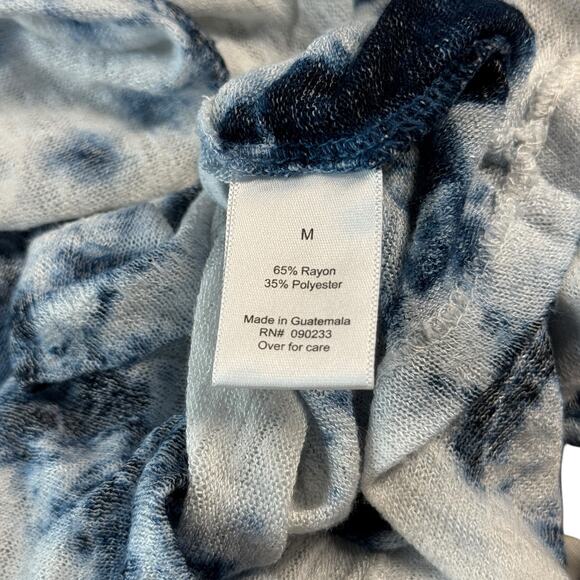 ME to WE Rayon Beachy Tank SZ M Women's Blue Coastal Boho Summer Sexy Tie Dye - Picture 7 of 9